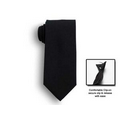 16" Polyester Wool Blend Clip-On Black Tie